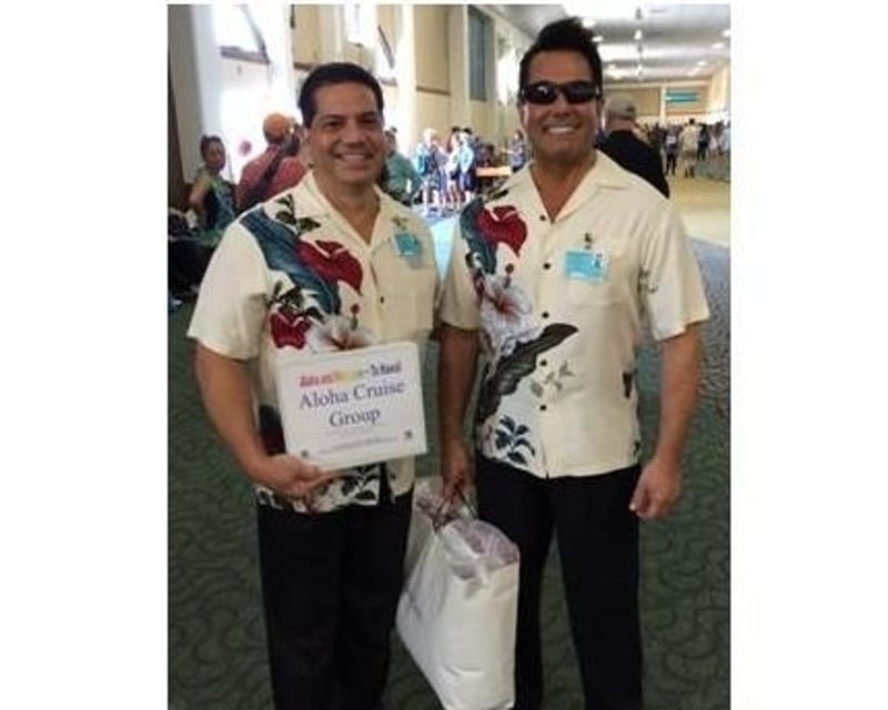 Honolulu Harbor Lei Greeting with Orchid Leis