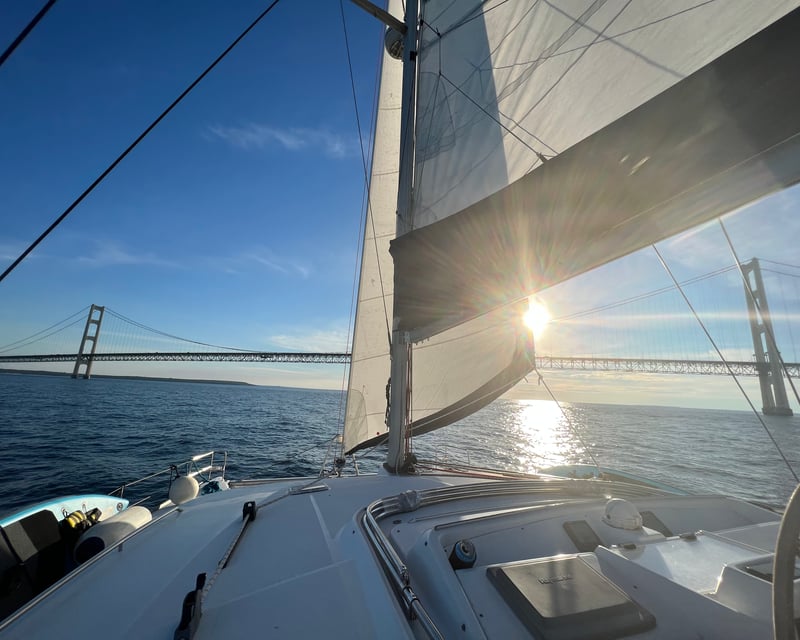 Sunset Catamaran Sail from Mackinac Island