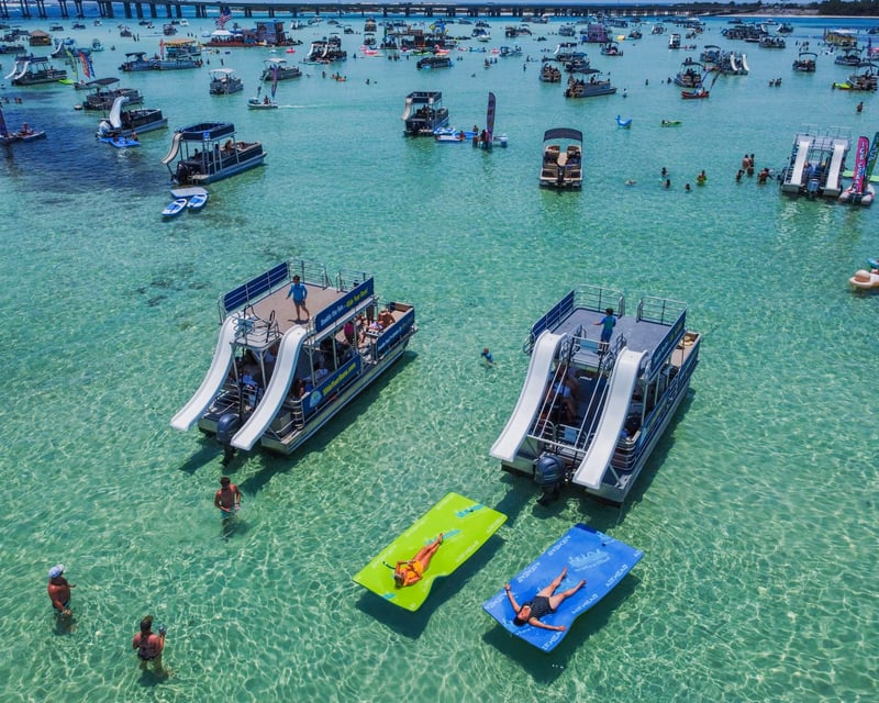 Double-Decker Pontoon Boat Rental in Fort Walton Beach