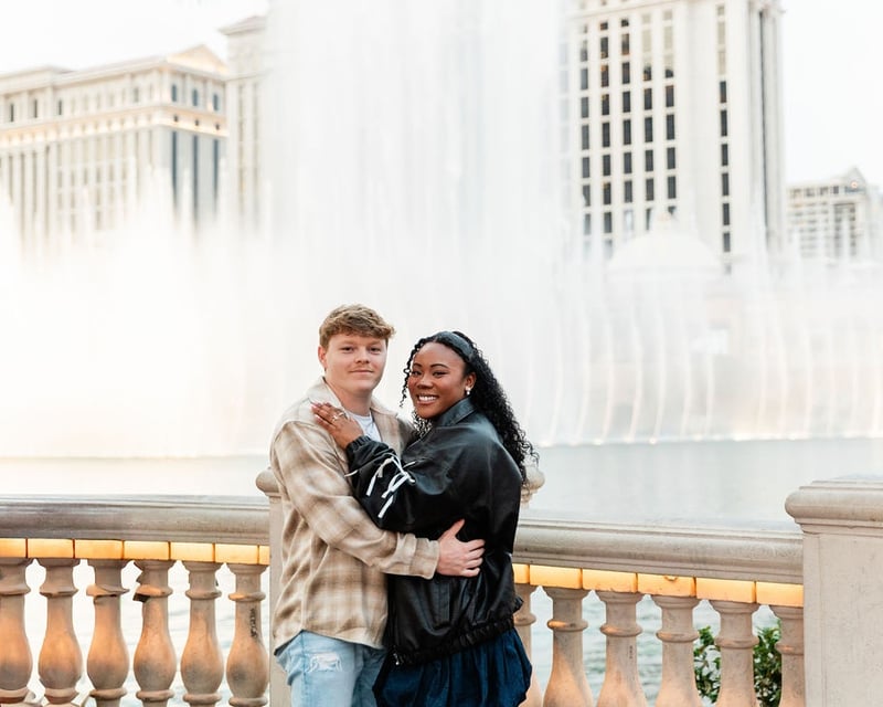 Las Vegas Proposal Photo Tour at Bellagio Fountains