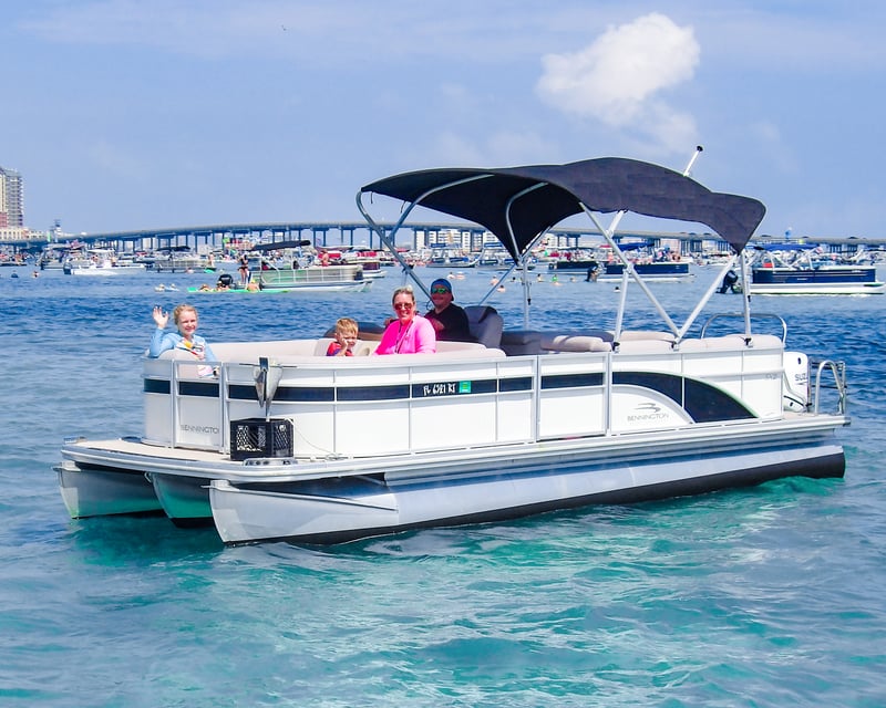 Full-Day 24' Tritoon Boat Rental
