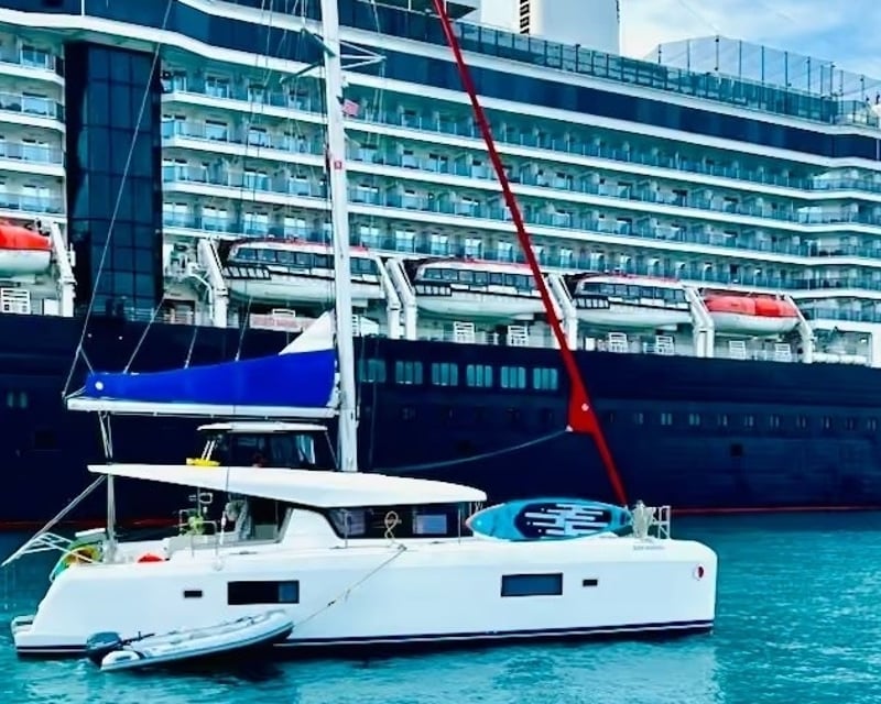 Full-Day 42' Catamaran Snorkel Charter from St. Thomas