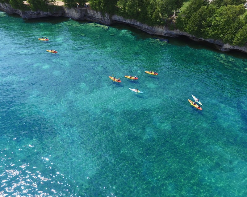 Guided Cave Kayak Tour in Door County