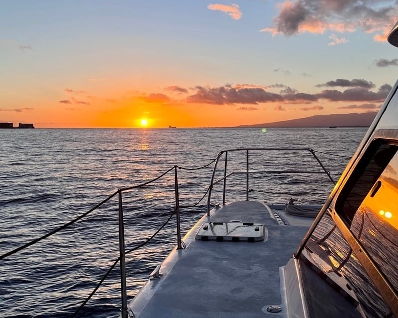 Private Sunset Catamaran Cruise & Snorkel in Honolulu
