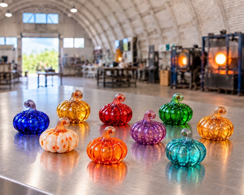 Hands-On Halloween Glass Pumpkin Glassblowing in Maui