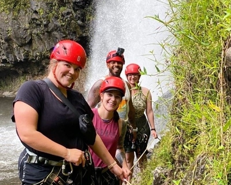 Group Waterfall Rappelling in Hilo
