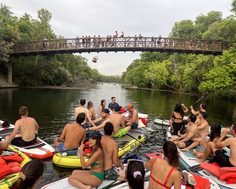Austin Giant Paddleboard Tour to Barton Springs