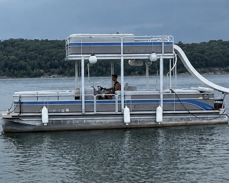 Captained Double-Decker Party Boat with Slide on Lake Travis