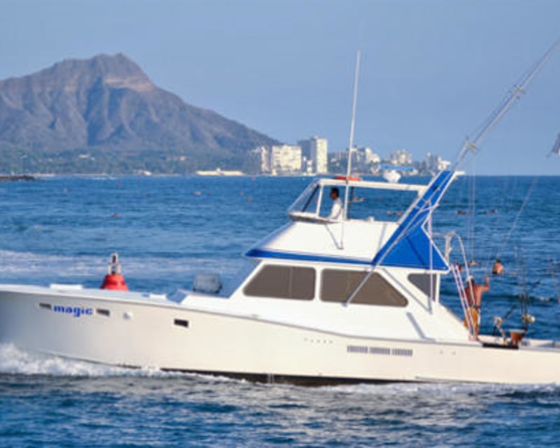 Full-Day Deep Sea Fishing Charter on 50' Yacht in Honolulu