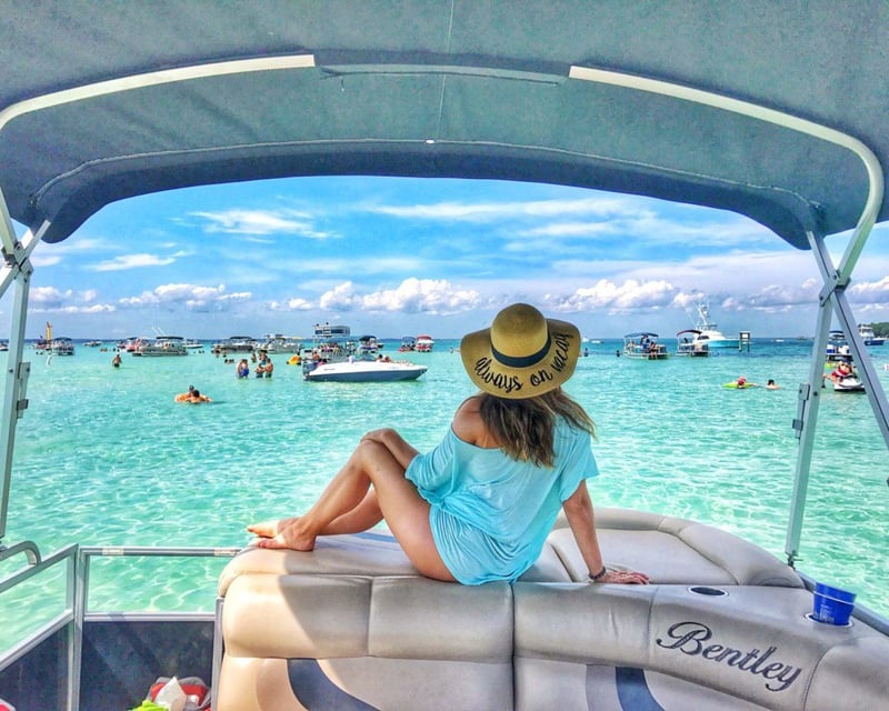 Crab Island Pontoon Boat Rental From Fort Walton Beach