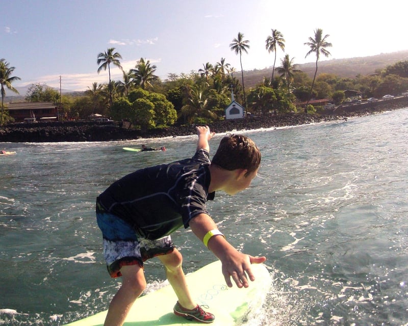Private Lifeguard Surf Lesson at Kahalu'u Beach Park