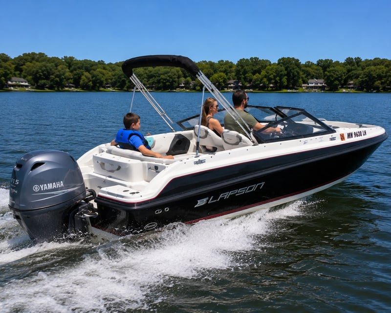 Self-Tow Sports Boat Rental in Danbury, WI