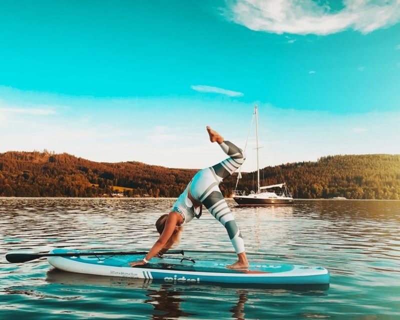 SUP Yoga Class on Price Lake, Boone NC