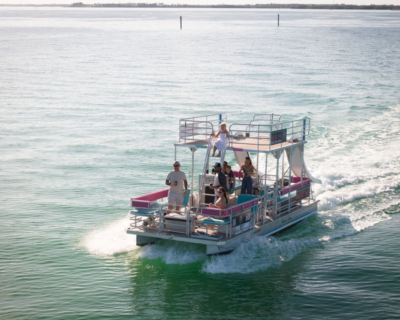 Cruise Key West on a 25' Double-Decker Pontoon Rental