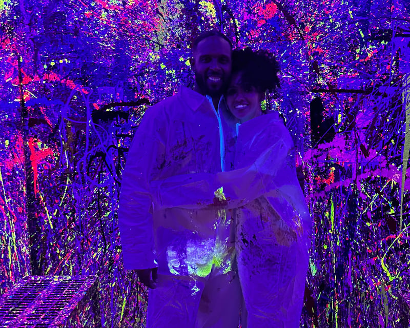 Black Light Couples Painting in Santa Monica