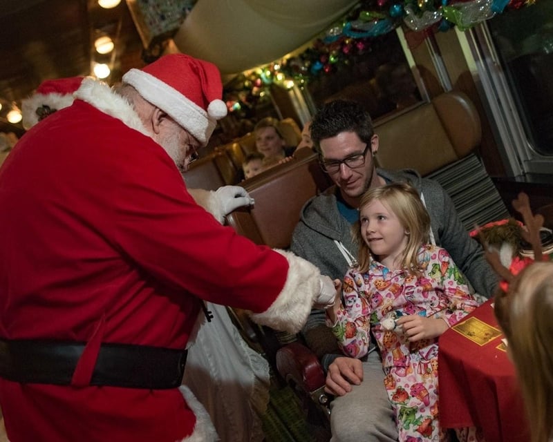 Santa & Mrs. Claus Train Ride from Thendara to Otter Lake