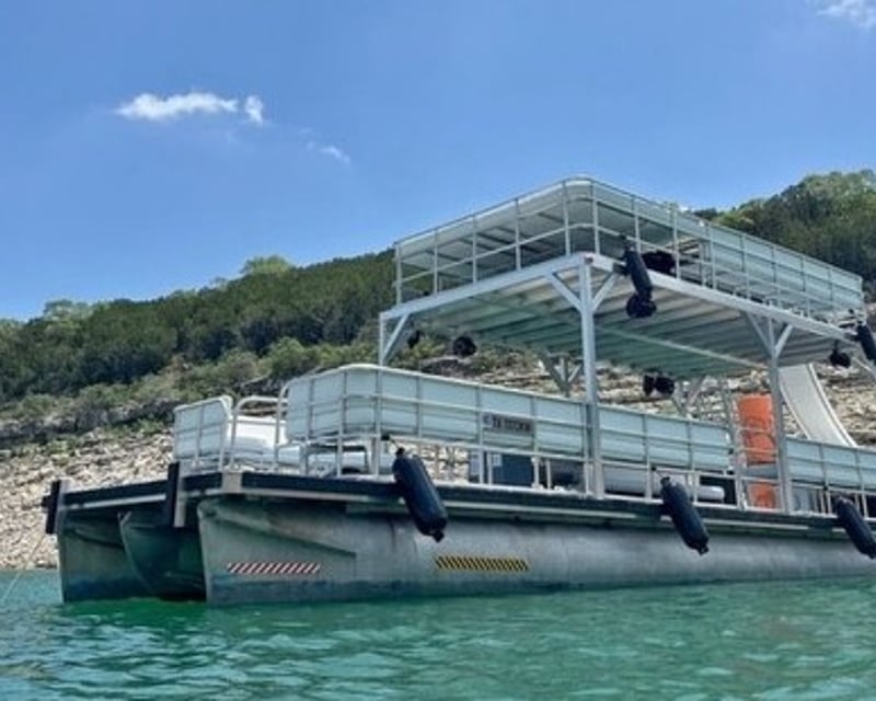 Double-Decker Party Boat with Water Slide on Lake Travis