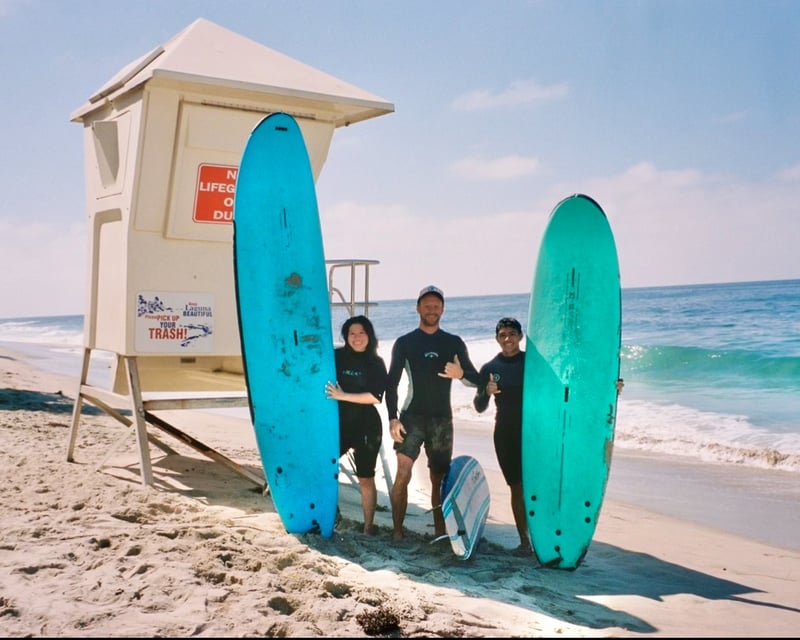 Private Group Surf Lesson at Thalia Street Beach in Laguna Beach