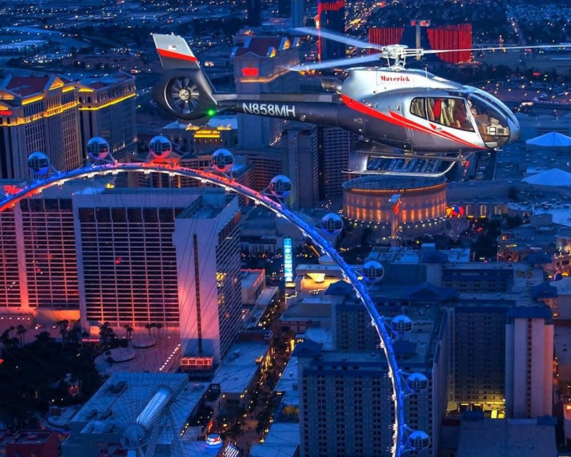 Las Vegas Strip Night Helicopter Tour Over Neon Lights