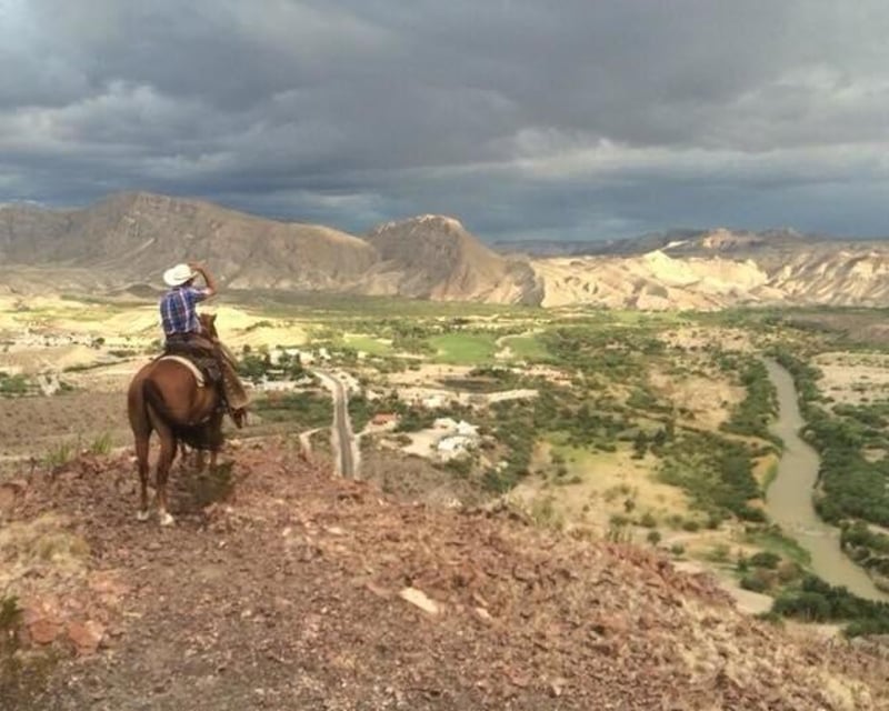 Sunrise Horseback Trail Ride to a Mesa in Lajitas, TX