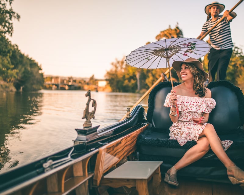 Venetian Gondola Cruise on the Napa River in Downtown Napa