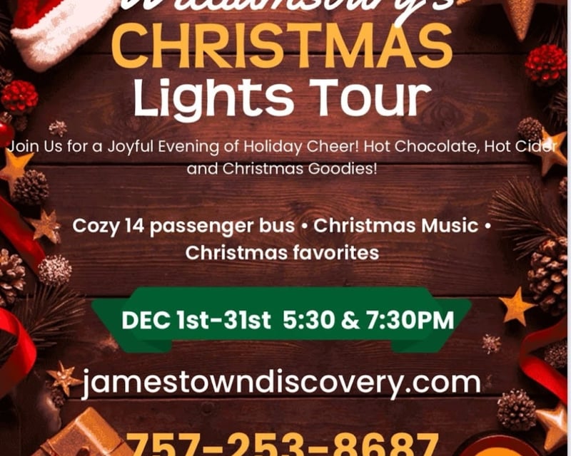 Christmas Lights Bus Tour in Williamsburg, VA