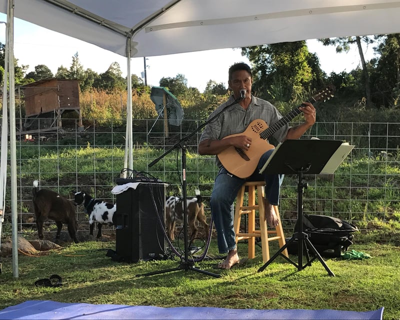 Sunset Goat Yoga Class With Live Music in Kula