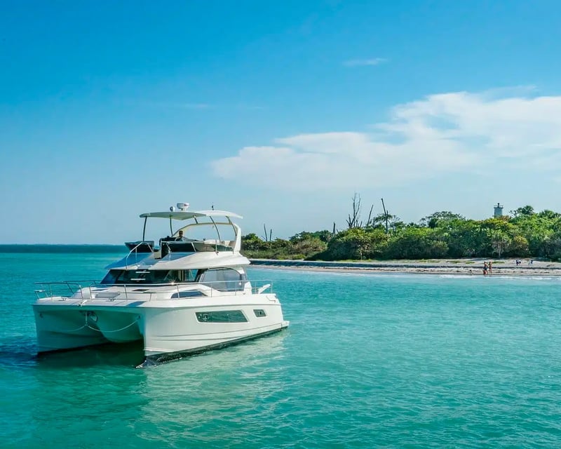 Private 44' Power Catamaran Yacht Charter in Naples