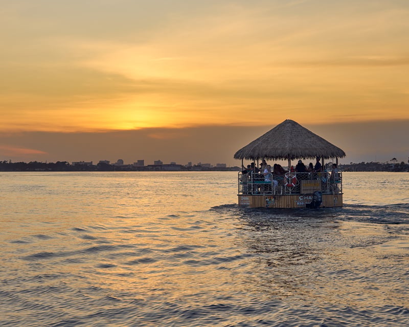 Cruise Panama City Beach on a Private Sunset Tiki Boat