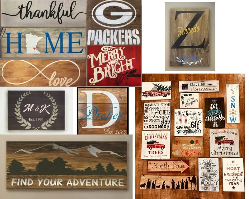 Custom Stenciled Wood Sign Painting Class in Woodbury, MN