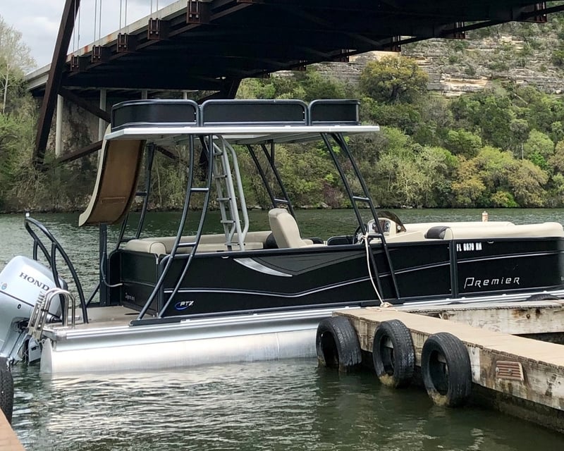 Private Lake Travis Pontoon Charter With 8' Slide