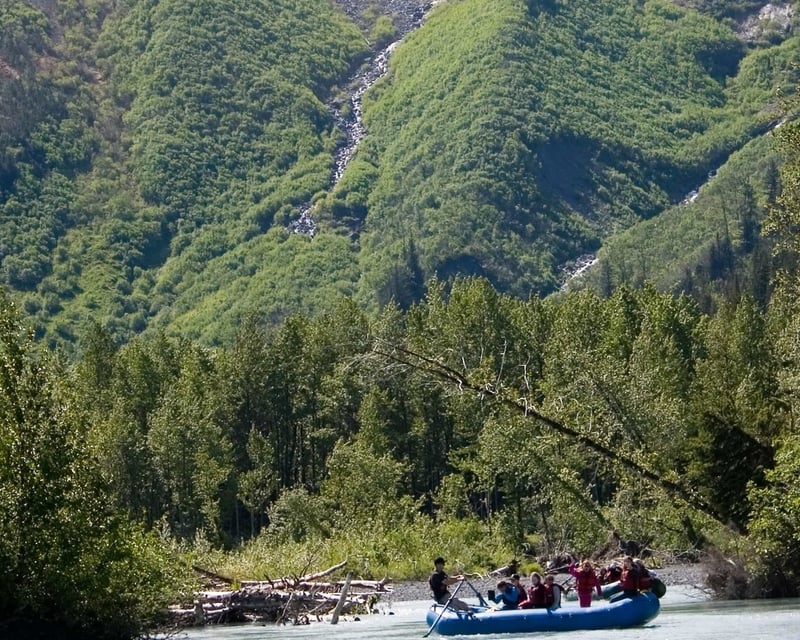 Scenic Raft Float on Portage Creek