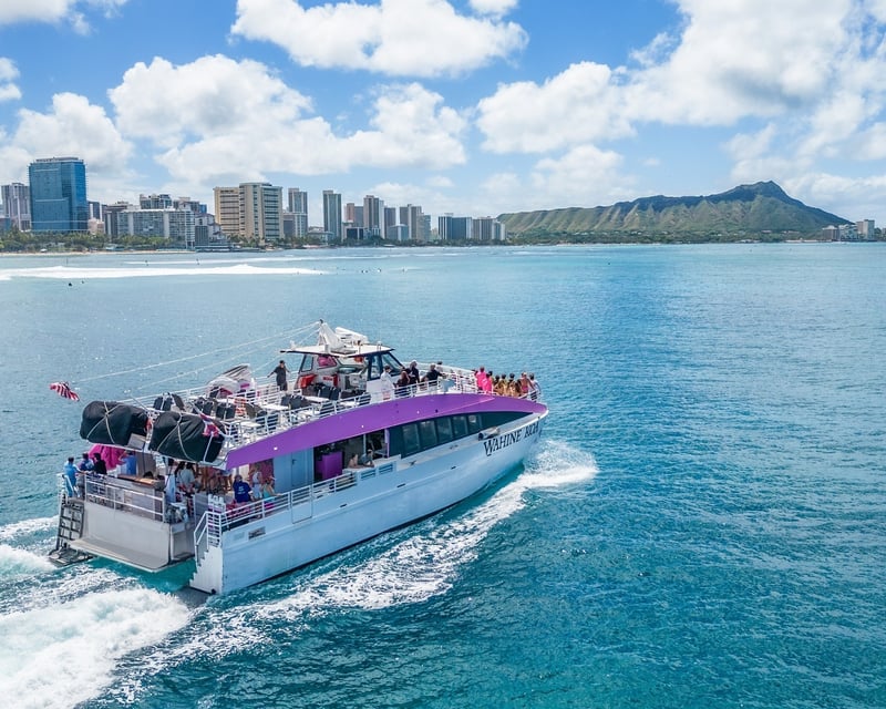 Catamaran Swim & Water Slide Cruise in Waikiki