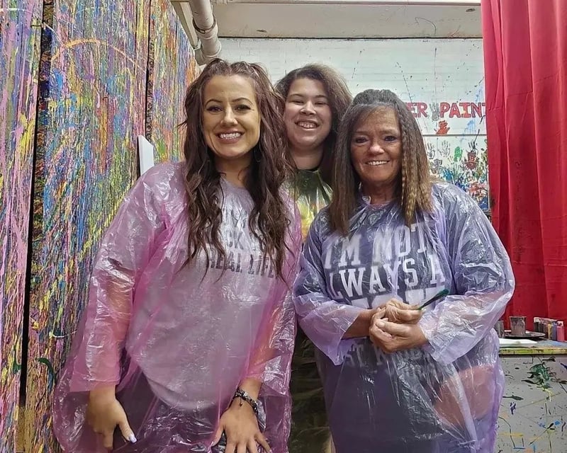 Group Splatter Painting Party in Taylors, SC