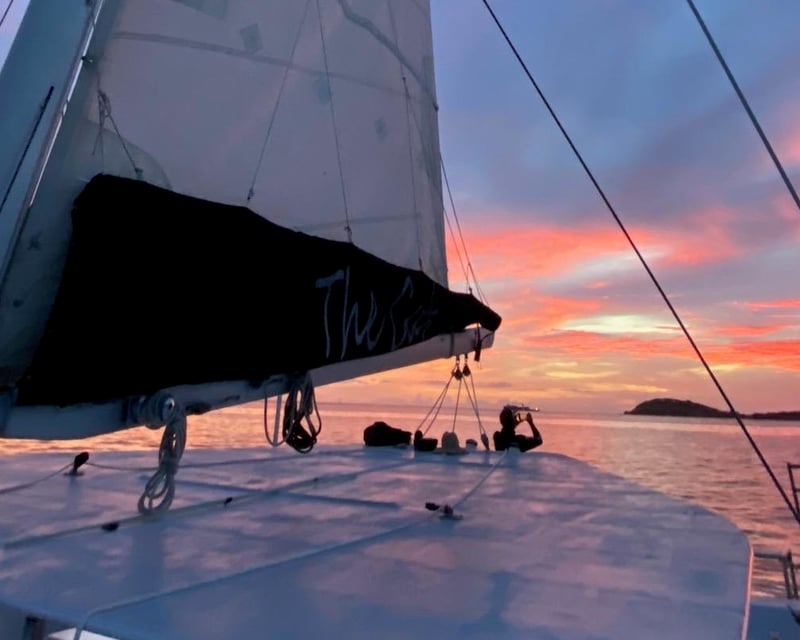 54' Catamaran Sunset Sail in St. Thomas