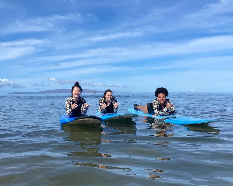 Group Surf Lesson at Kalama Park, Kihei, Maui