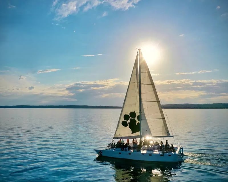 Champagne Sunset Catamaran Sail in Traverse City