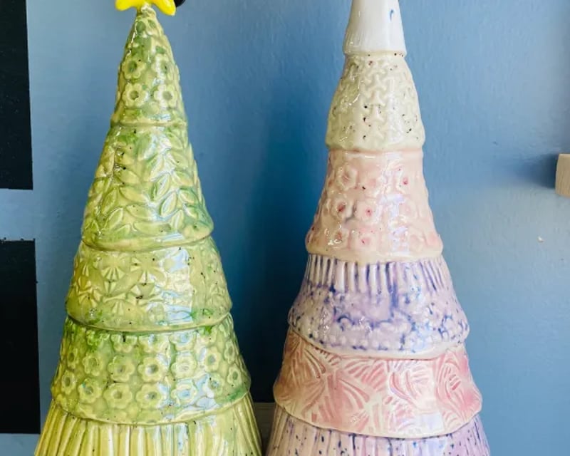 Ceramic Christmas Tree Handbuilding Class in Macon